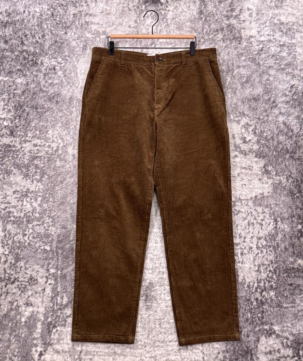 Les Deux Pants 33 x 30 Mens Kody Corduroy Relaxed Loose Fit Brown
